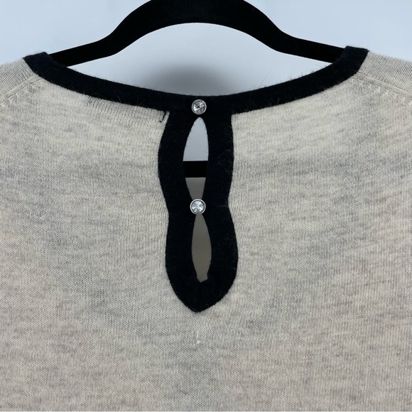 BCBGMaxAzria Cardigan Sweater Cream Angora Wool Blend Buttoned L - Picture 4 of 5